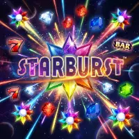 Starburst slot game featured on the BOF Casino UK homepage